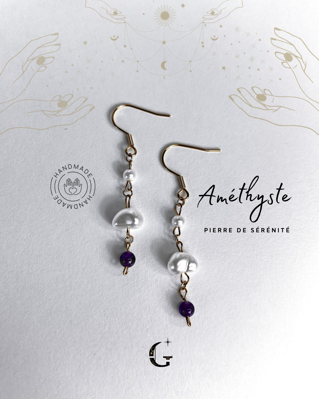 Oriana - Boucles d'oreilles (avec la pierre de ton choix)