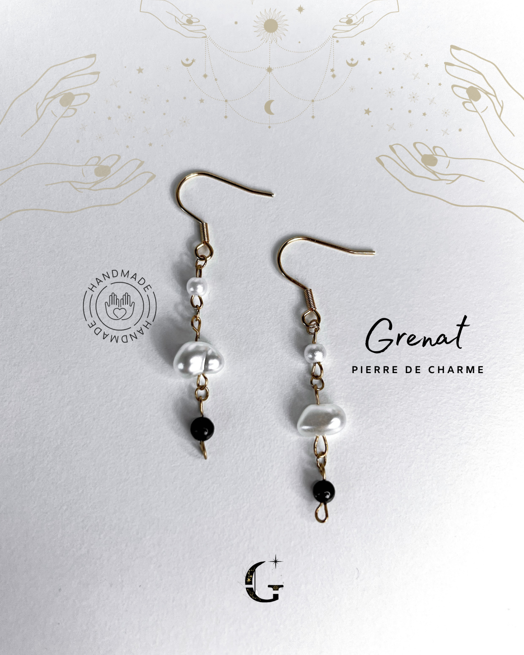 Oriana - Boucles d'oreilles (avec la pierre de ton choix)