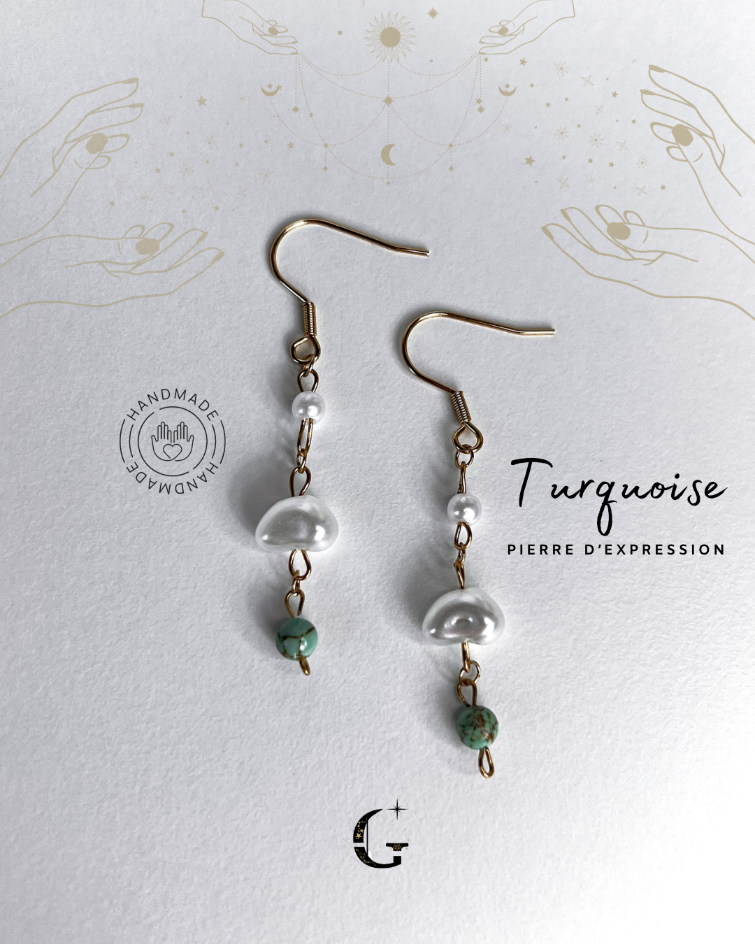Oriana - Boucles d'oreilles (avec la pierre de ton choix)