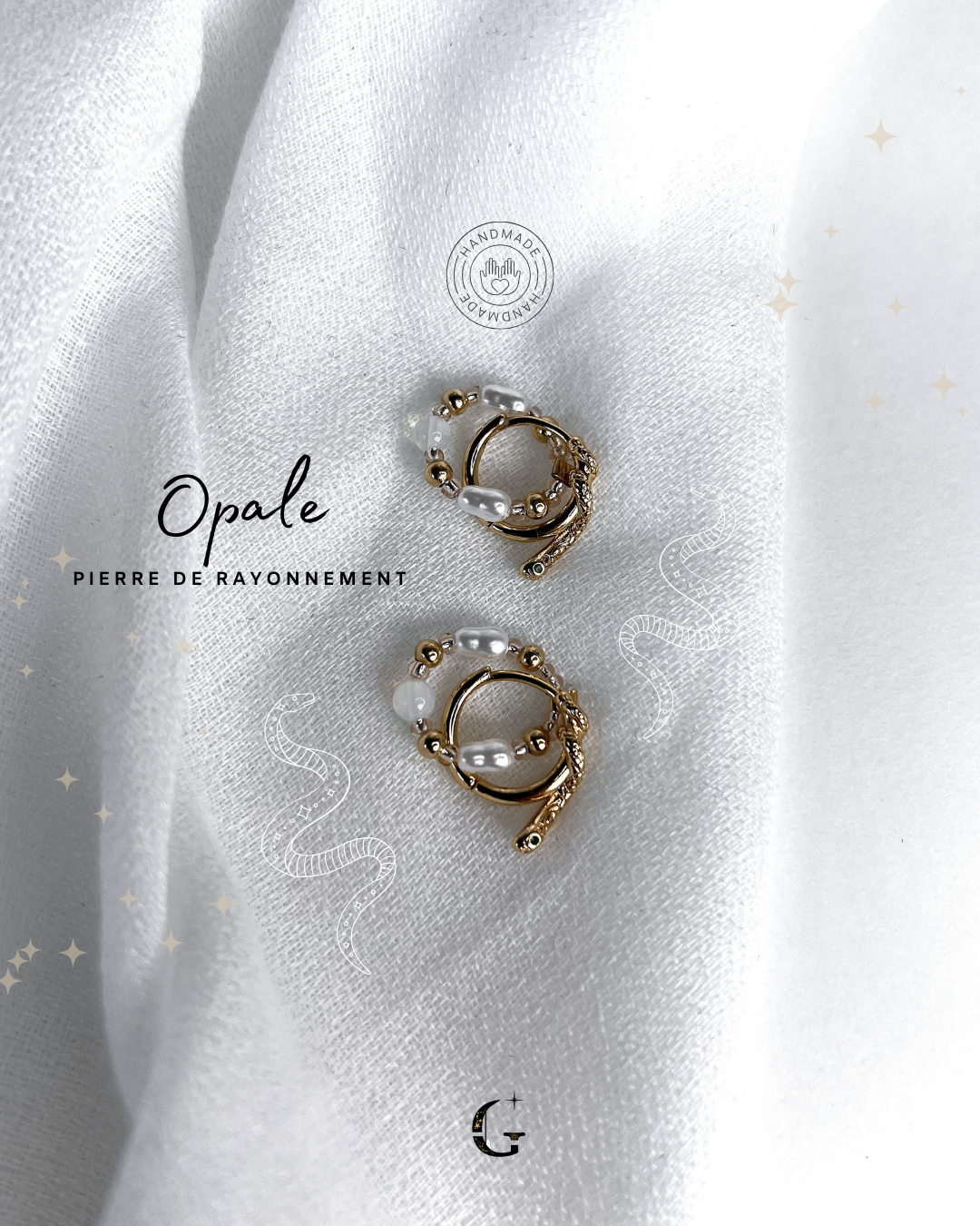 Syndra - Boucles d'oreilles (avec la pierre de ton choix)