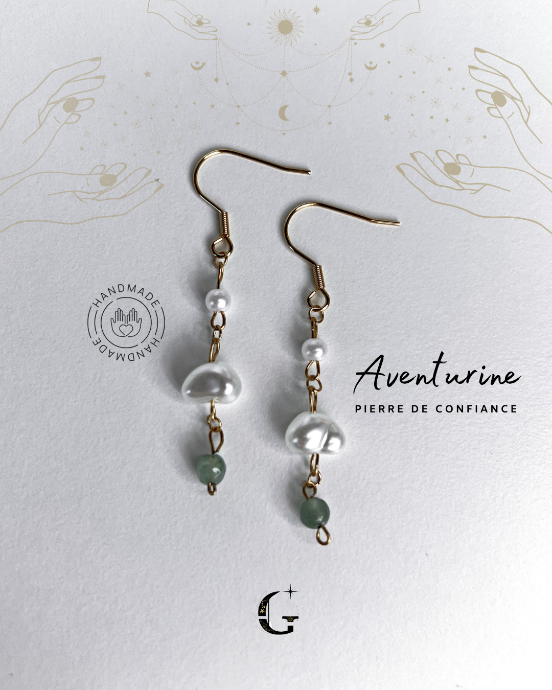 Oriana - Boucles d'oreilles (avec la pierre de ton choix)