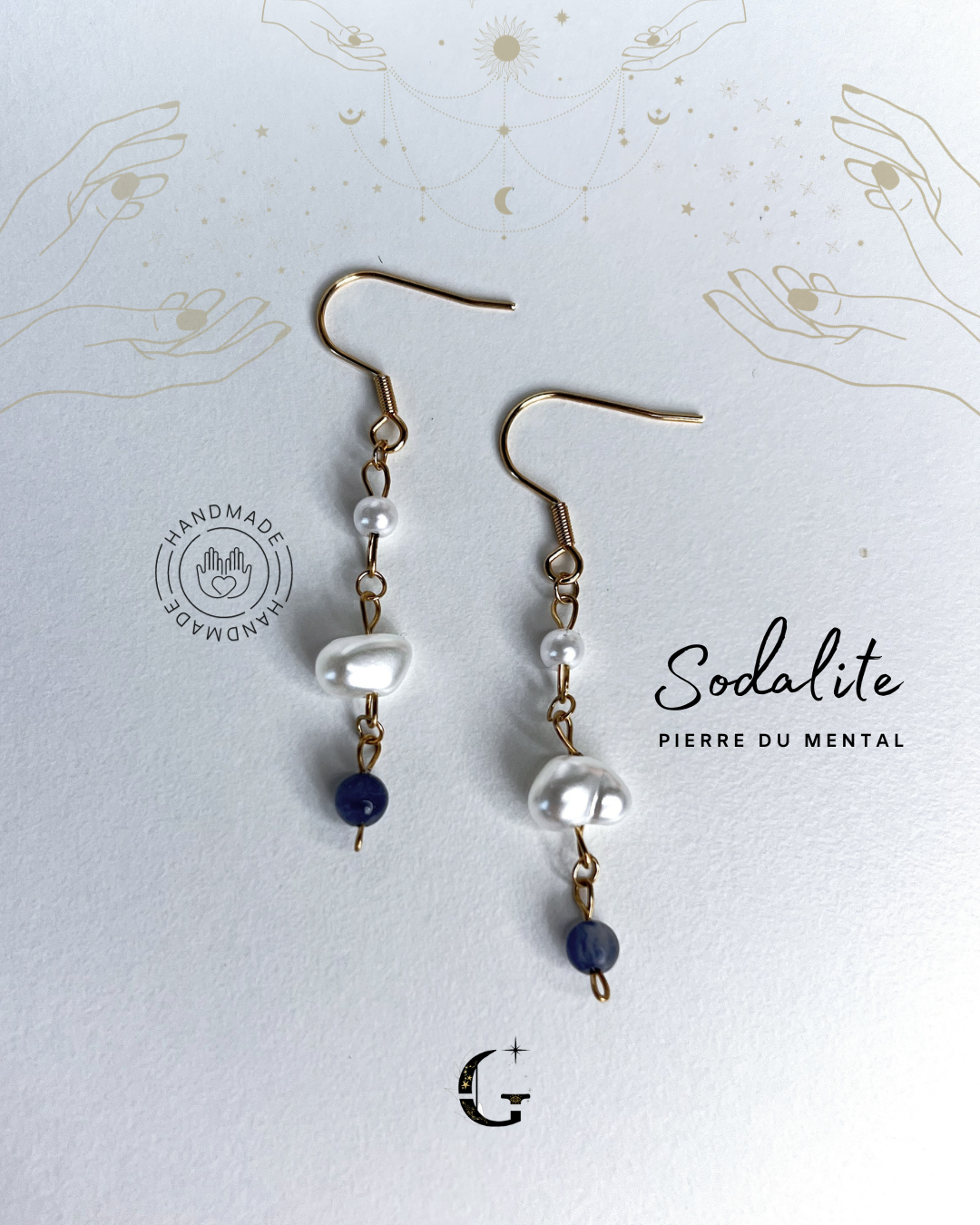 Oriana - Boucles d'oreilles (avec la pierre de ton choix)