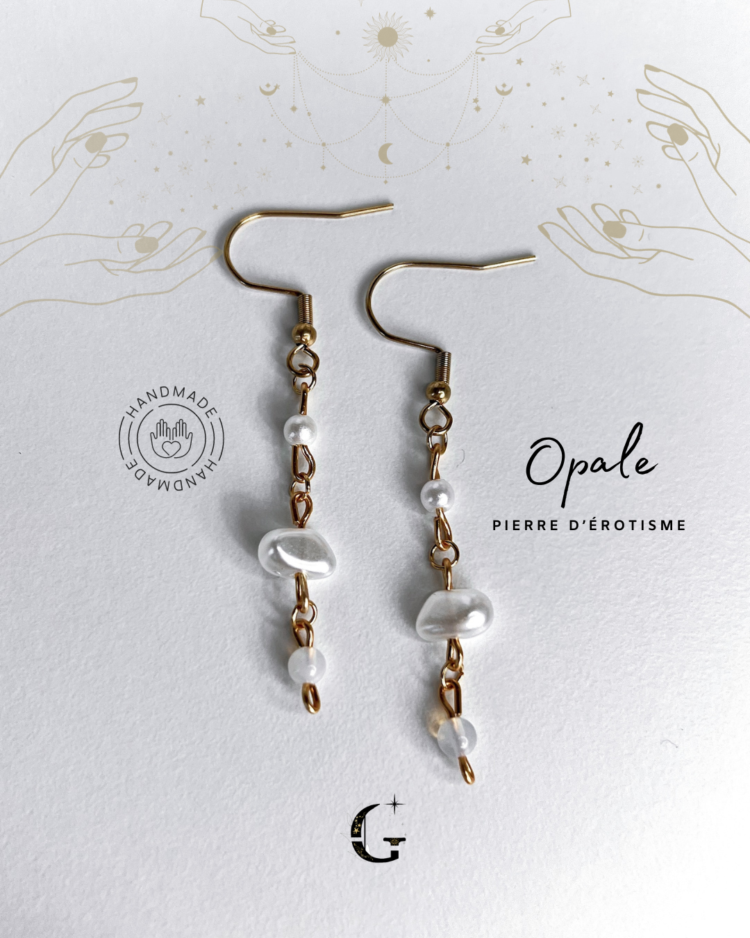 Oriana - Boucles d'oreilles (avec la pierre de ton choix)