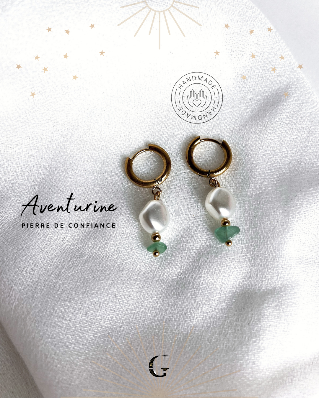 Charisma - Boucles d'oreilles (avec la pierre de ton choix)