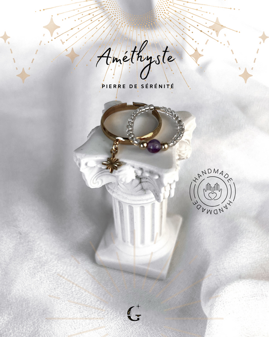 Estella - Double Bague (avec la pierre de ton choix)