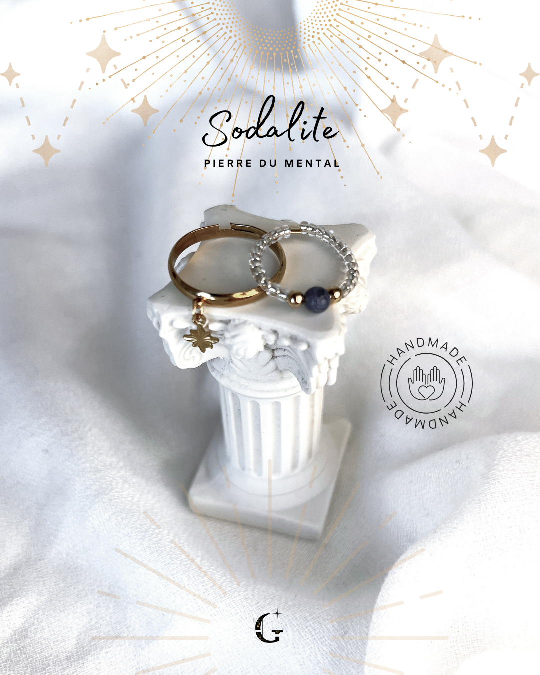Estella - Double Bague (avec la pierre de ton choix)