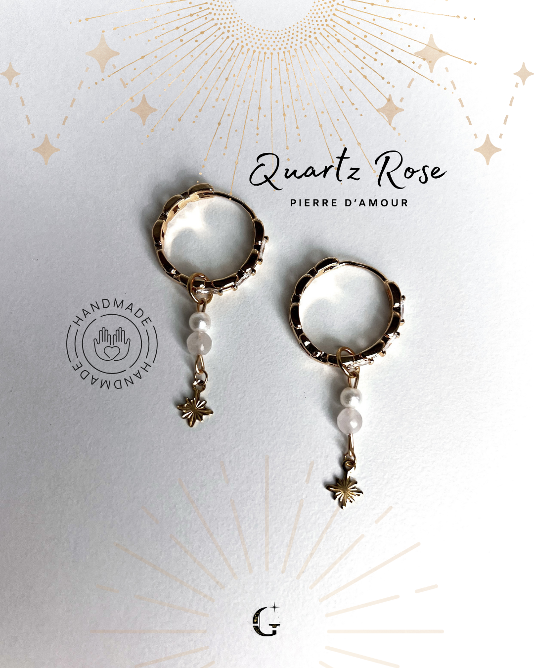 Estella - Boucles d'oreilles (avec la pierre de ton choix)