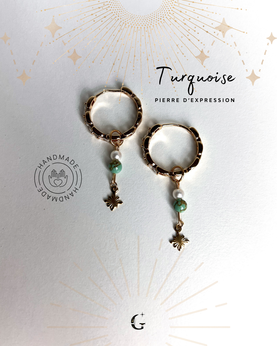 Estella - Boucles d'oreilles (avec la pierre de ton choix)