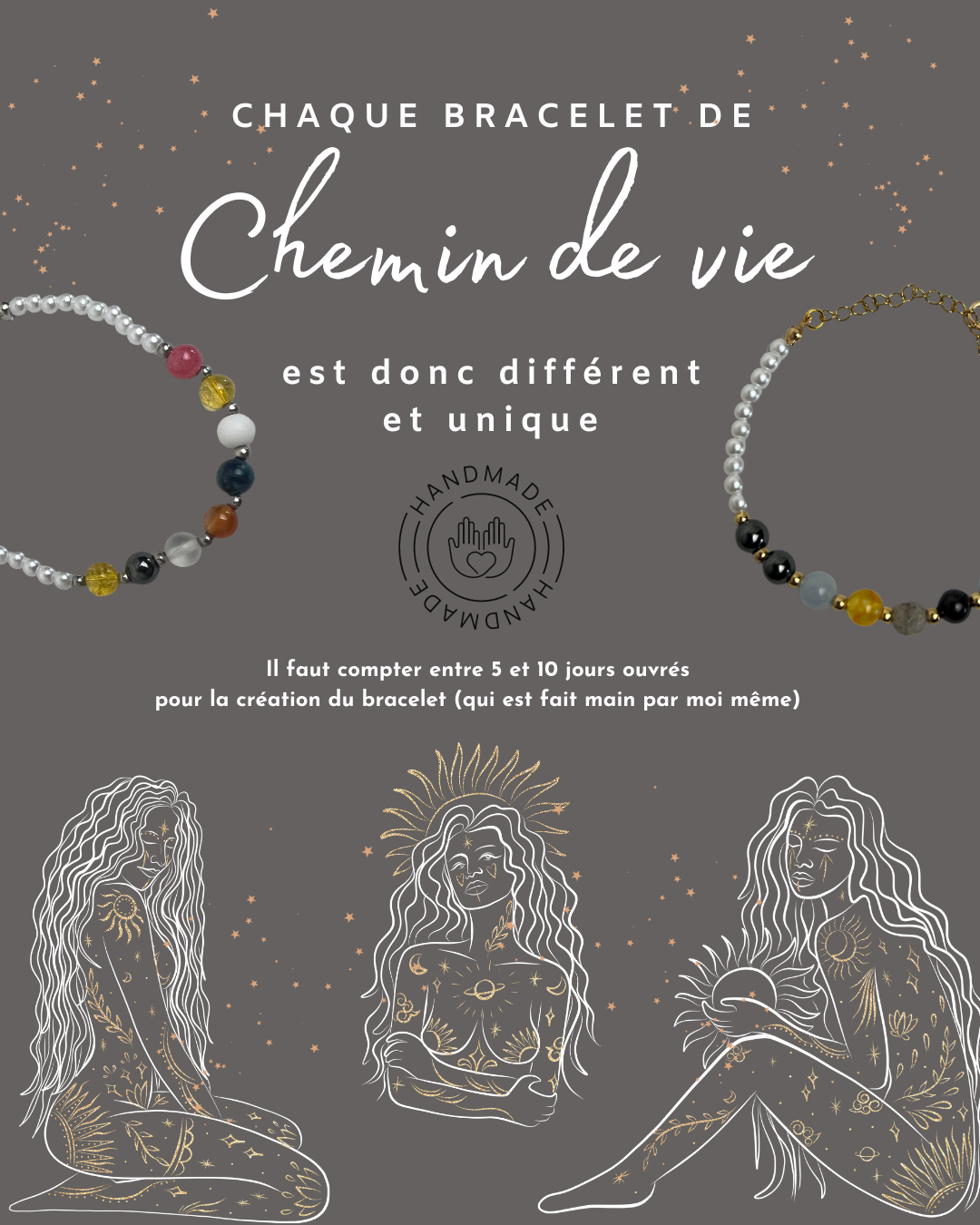 Chemin de Vie - Bracelet (doré)