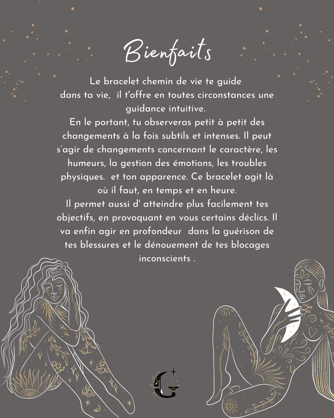 Chemin de Vie - Bracelet (doré)