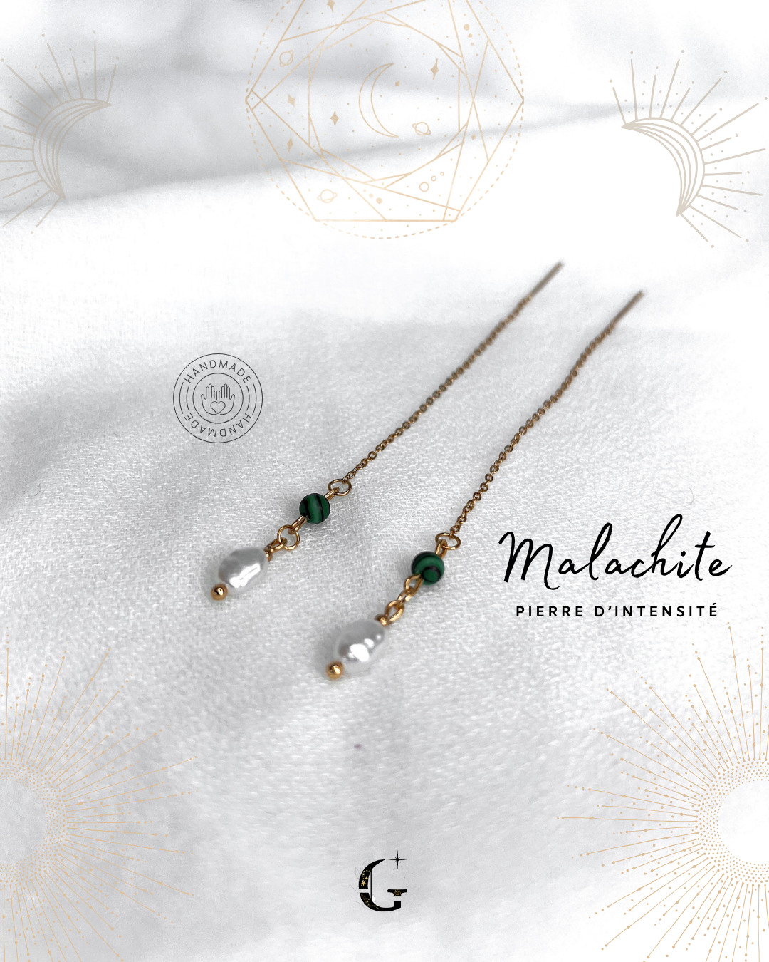 Maeve - Boucles d'oreilles (avec la pierre de ton choix)