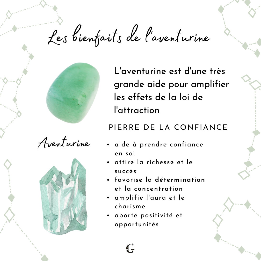 Aventurine - pierre naturelle - bienfaits