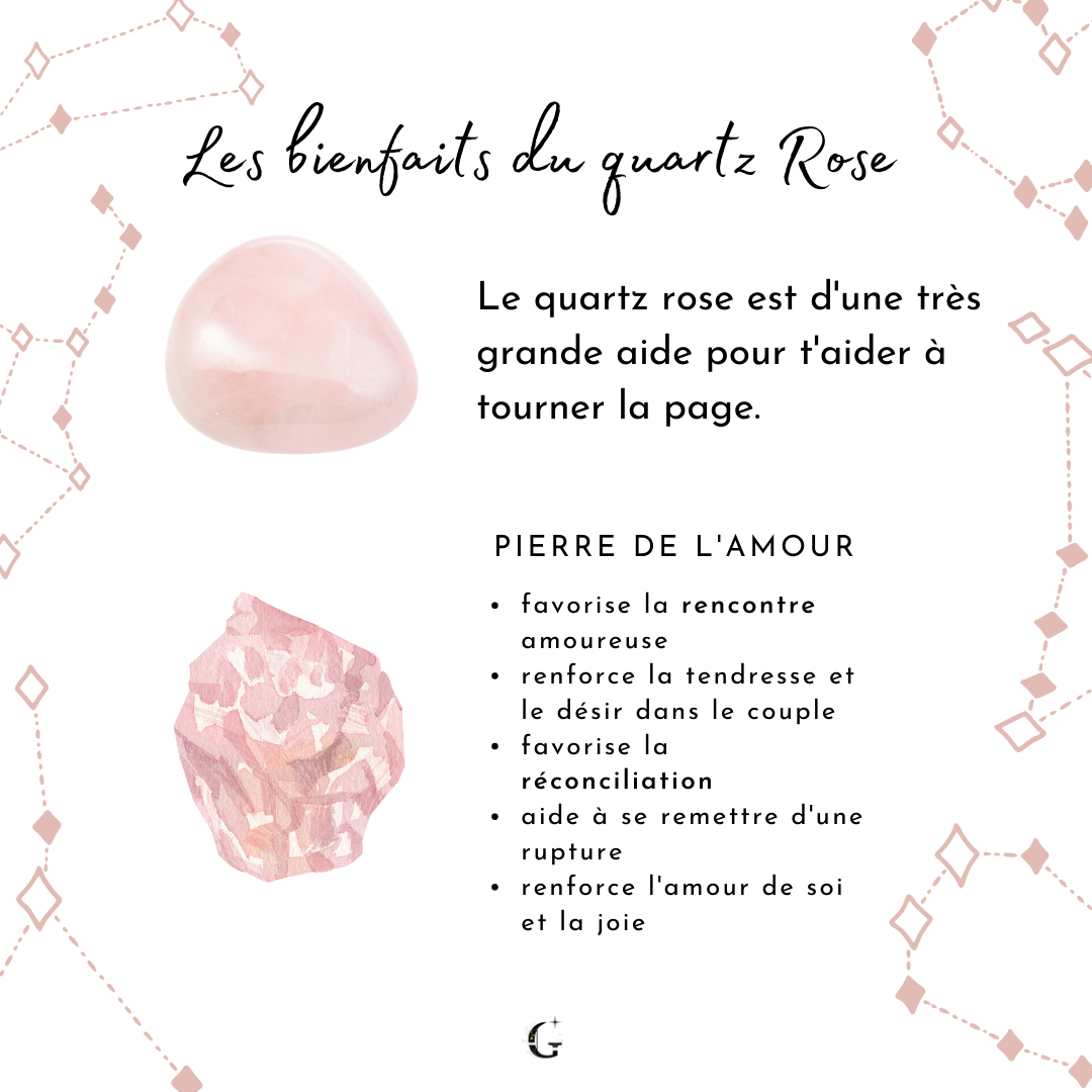 Quartz Rose - pierre naturelle - bienfaits